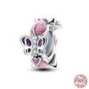 Fashion S925 Silver Colorful Butterfly Dragonfly Hummingbird Spring Series Charms Beads Fit  S925 Original Bracelet Jewelry