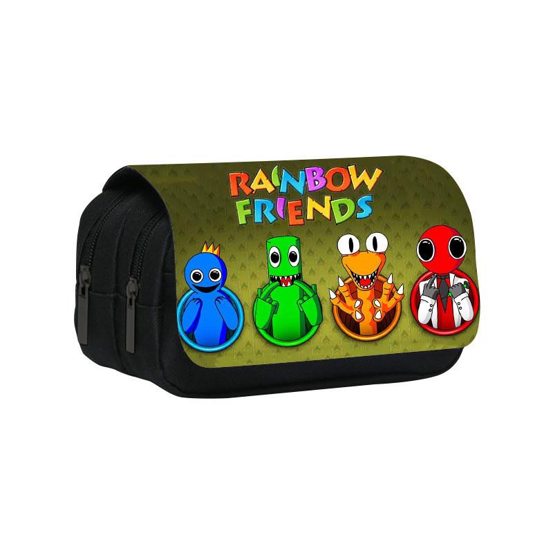 Двухъярусный пенал Rainbow Friends большой вместимости для школьников и детей