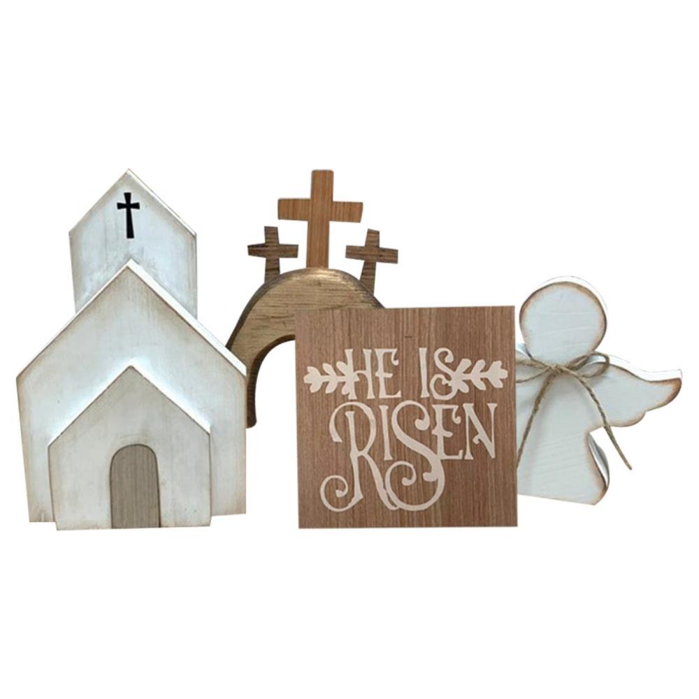 Easter Decorations Tomb Church Angel Sign Happy Spring Decoration