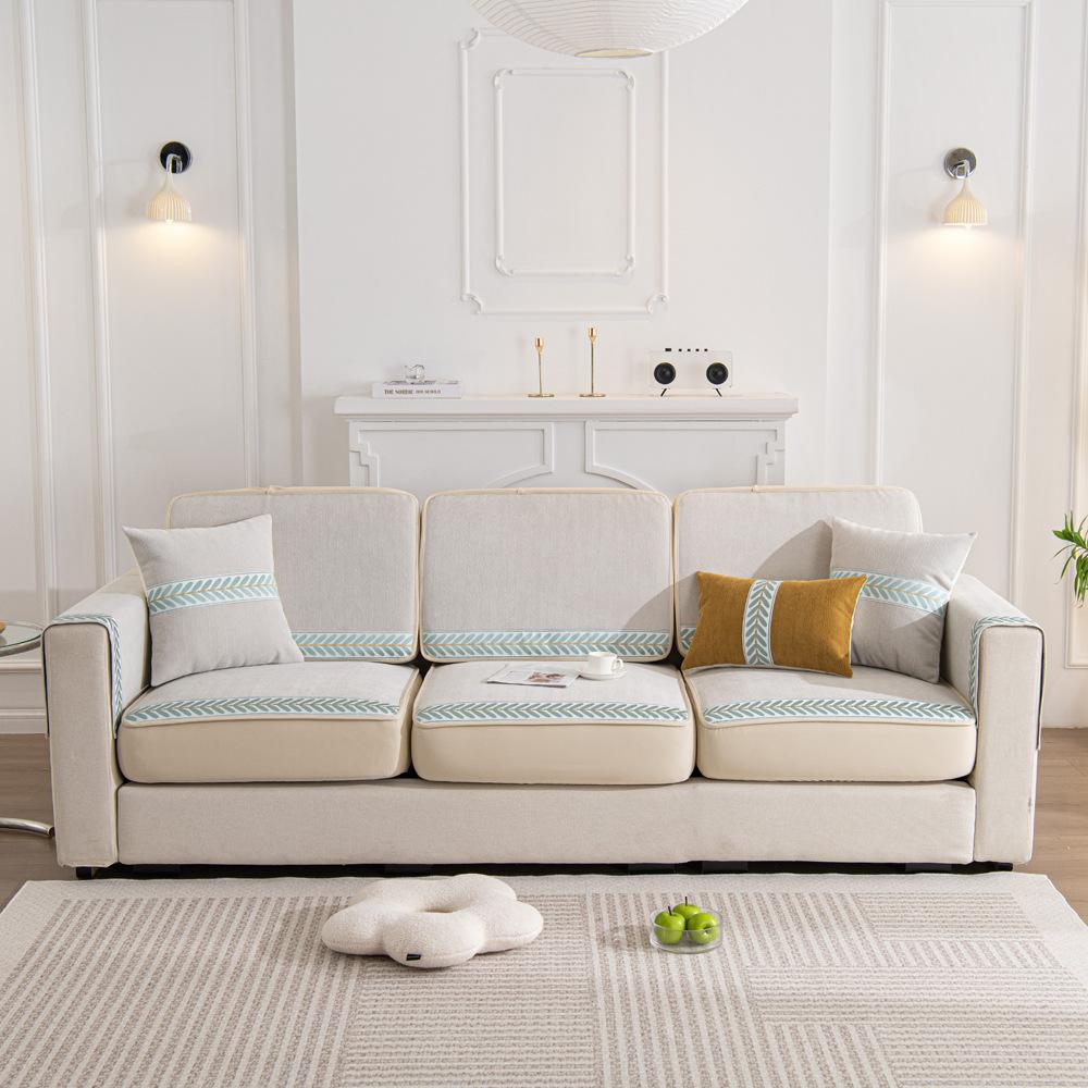 Чехол для дивана из шенилла, эластичный чехол для дивана, универсальный нескользящий чехол для спинки дивана и стула Four Seasons, подушка для полотенца