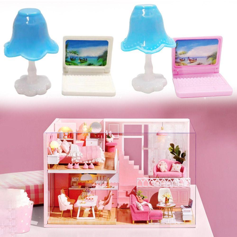 2 цвета миниатюрный ноутбук пластиковый домашний декор игрушка новые аксессуары для кукольного дома 1:12. Декор кукольного домика