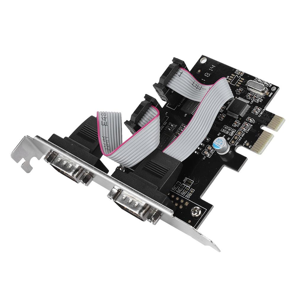 PCI E to RS232 2 port Serial Port Converter PCI Express Controller Adapter Expansion Card