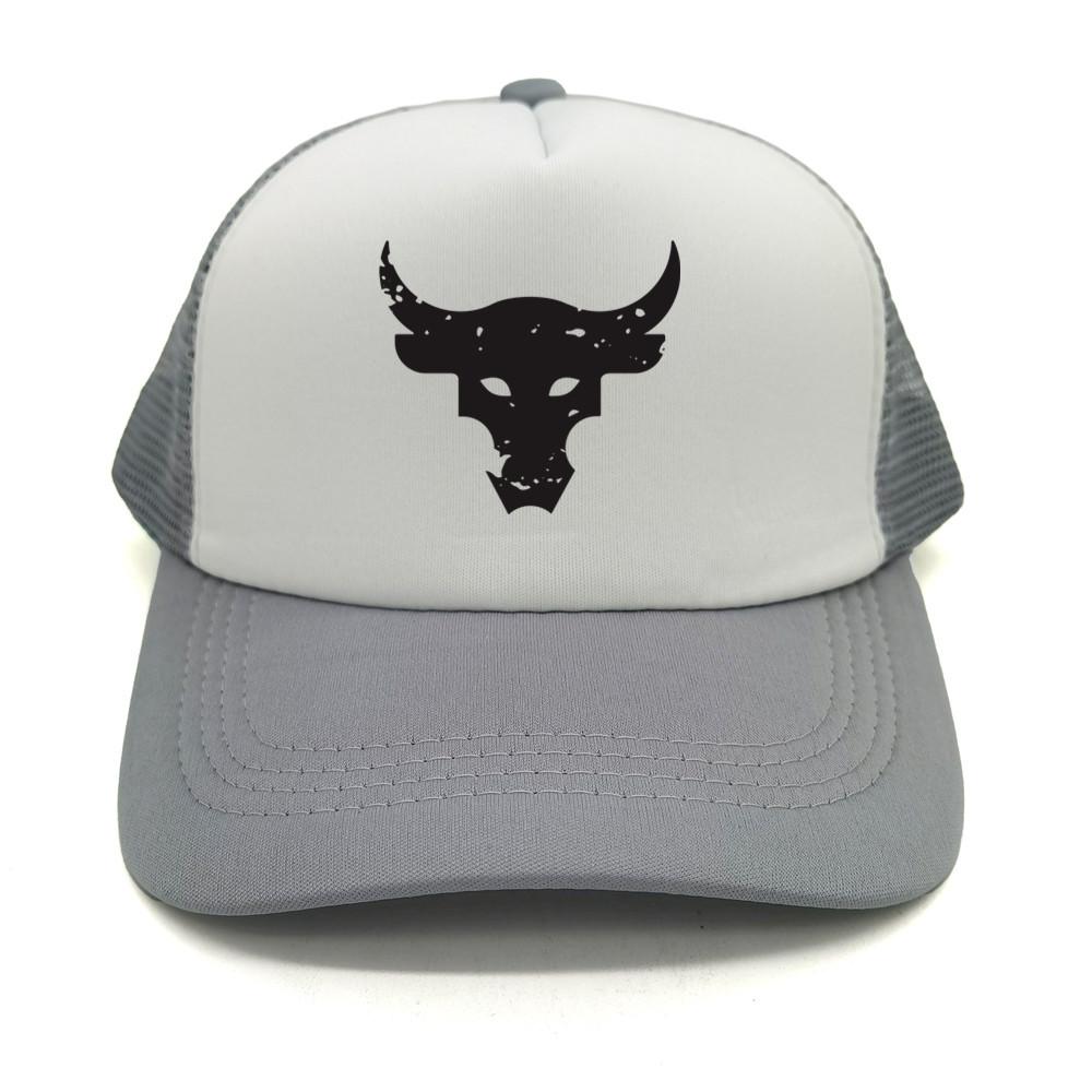Dwayne Johnson Brahma Bull Tattoo Trucker Cap Unisex Baseball Caps Cool Summer Mesh Net Dwayne Johnson Hat Snapback Hats MZ