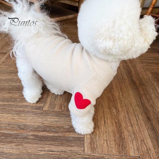 Pet Pullover Fashionable Love Pattern Dog Shirt Comfortable Warm Cat Two-Legged Clothing Pet