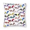 Off To The Horse Races Jockey Square Pillowcase Polyester Linen Velvet Pattern Zip Decor Throw Pillow Case Room Cushion Case 18"