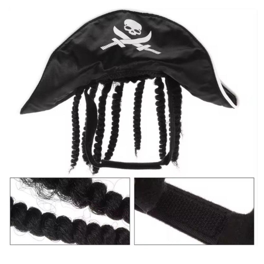 Хэллоуинская собачья шляпа, регулируемая пиратская шляпа для питомца, мягкая шляпа ведьмы для питомца, шляпа-паук для кошки, дышащая шляпа для косплея собаки, вечеринка на Хэллоуин
