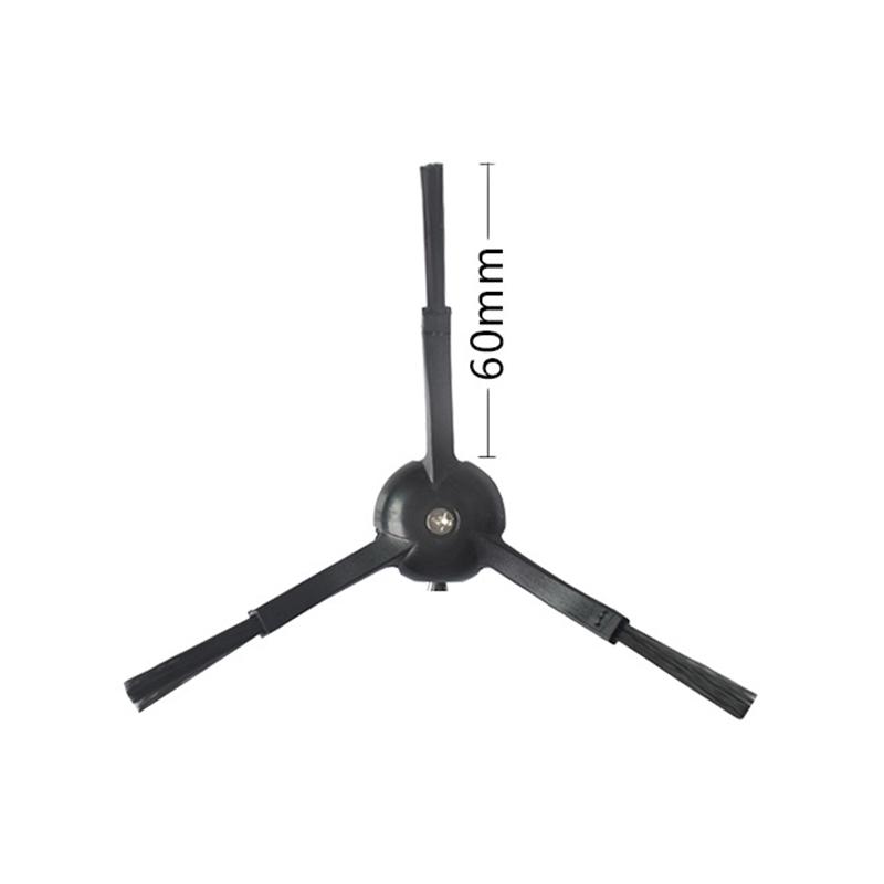 2Pcs 3-Armed Side Brush for Roborock T7S/T7S Plus/G20/S8/S8+/S8 Ultra Accessories (Black)