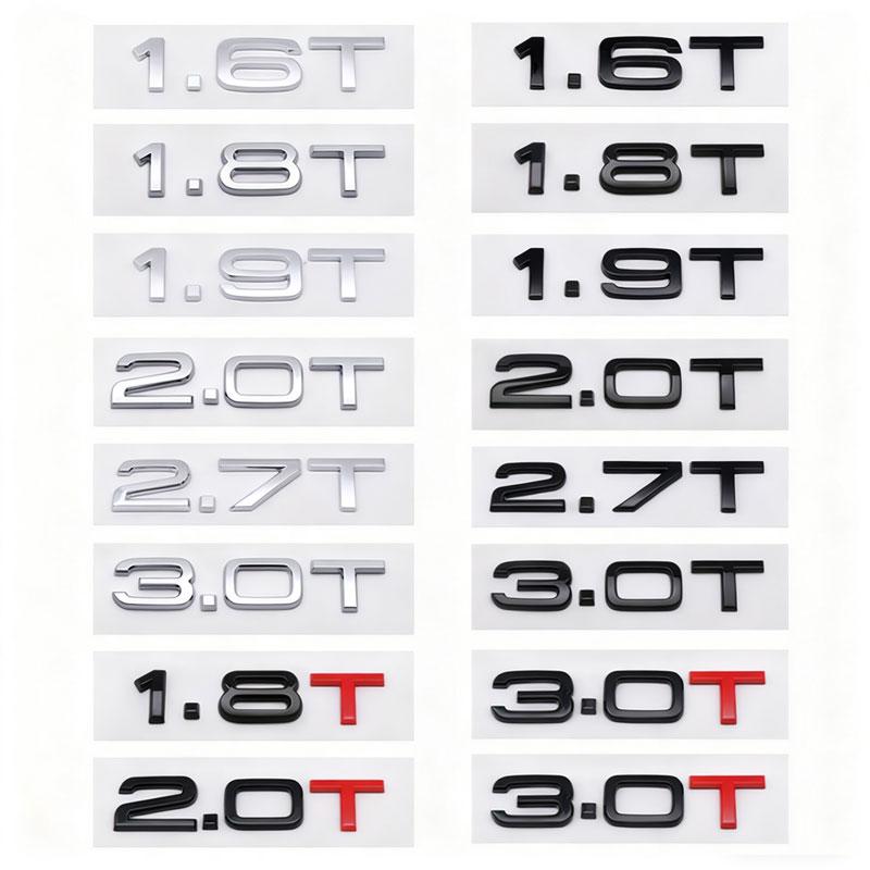 2026 1.8T 2.0T 3.0T 1.6 1.9 2.7T car stickers for 4YGYE A3456A7 Q3 Q5 Q7 refit labeling rear trunk logo mark car accessories emblem