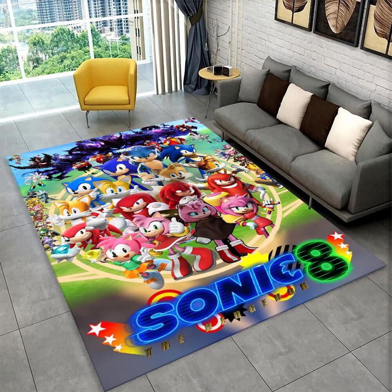 Классический ковер-ковер S-Sonic Cartoon Game для игровой комнаты, спальни, гостиной, дивана, домашнего декора, детский коврик для пола, нескользящий коврик, подарок