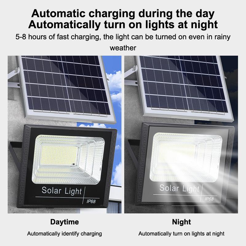 High Bright Solar Outdoor Flood Lamp Energy Saving Led Security Floodlight For Farm Warehouse Patio Exterior Lighting