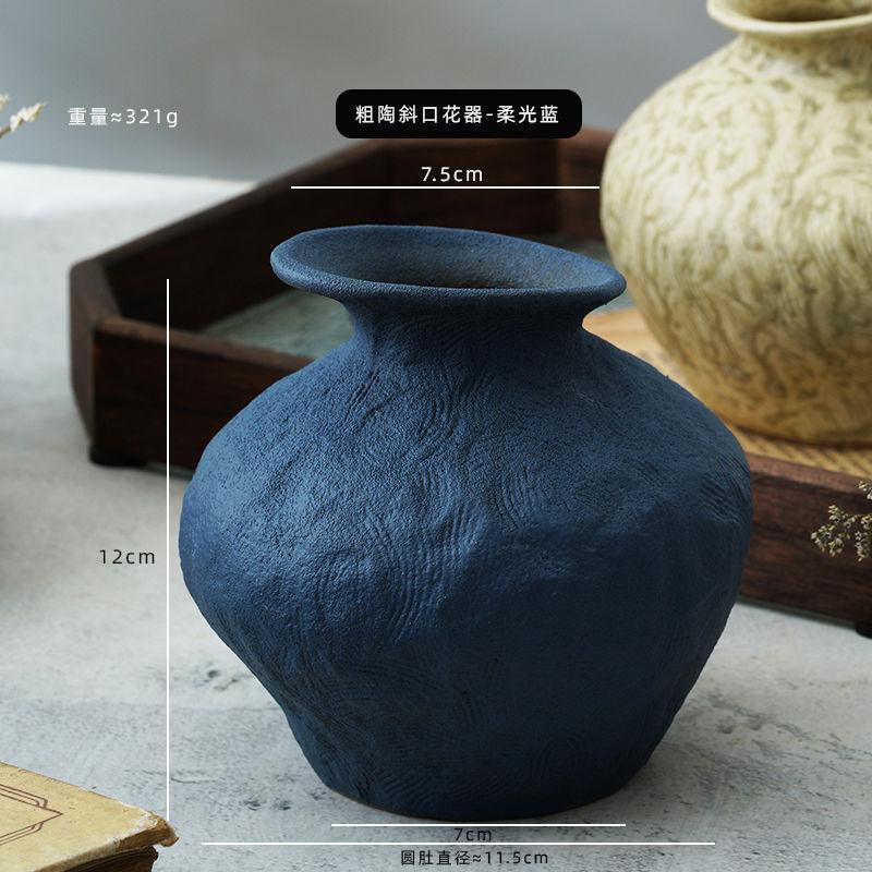 Винтажная Керамическая Ваза для Сухоцветов с Чернильными Пятнами Арт Неправильная Фаска Ваза для Растений и Цветов Поделки Украшения для Крыльца Декор Интерьера