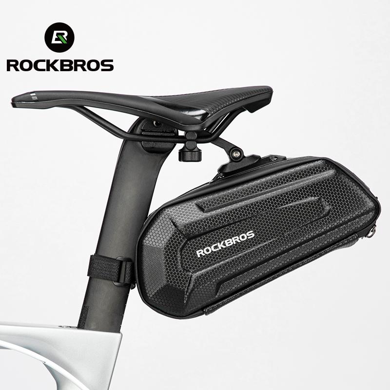 ROCKBROS1.7L Велосипедная сумка Водонепроницаемая задняя большая вместимость Быстросъемный подседельный штырь Противоударная двойная молния Задняя сумка Аксессуары