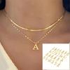 1PC Letter Lightweight Steel Adjustable Titanium Durable Women's Tarnish-Resistant Necklace Gift Pendant Hypoallergenic