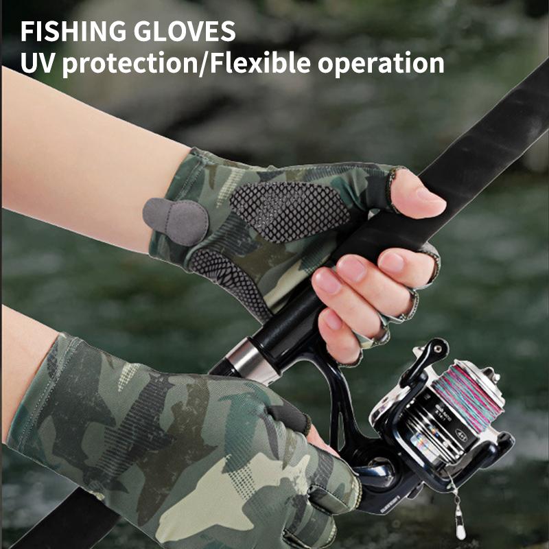 Перчатки без пальцев для рыбалки с защитой от ультрафиолета, солнцезащитные перчатки для мужчин и женщин для активного отдыха, каякинга, гребли