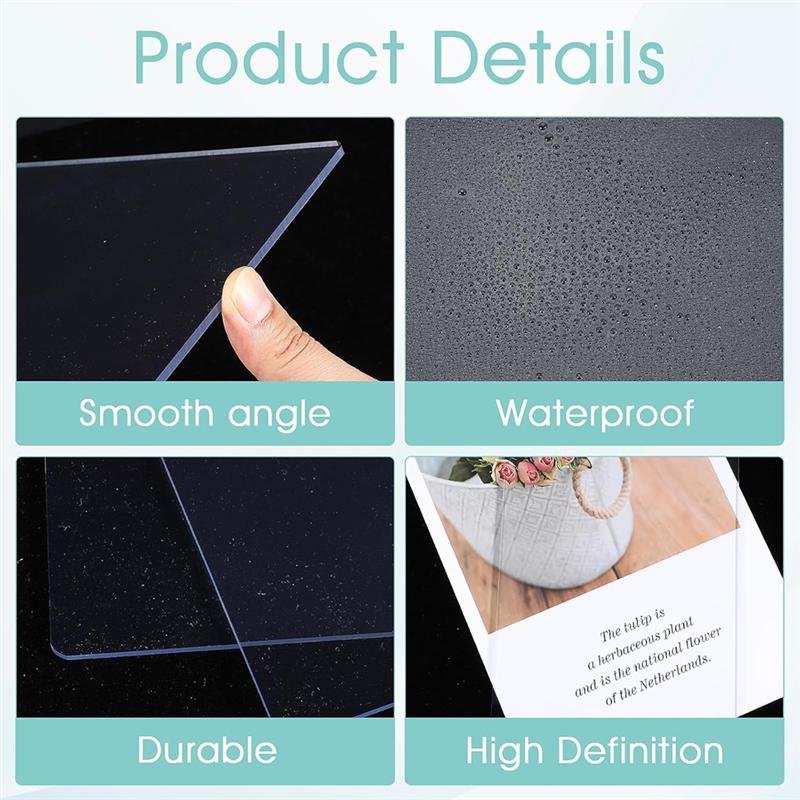 2025 Тренд 2 упаковки Прозрачные акриловые режущие подложки, Пластины для вырубки Прозрачные Толстые Подложки для вырубных ножей Резка для вырубки Wo