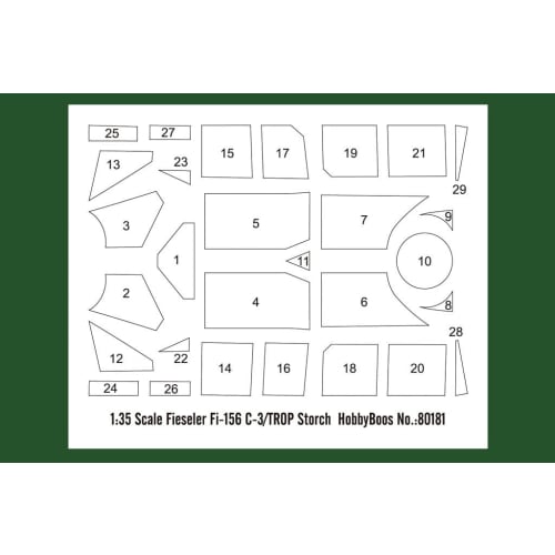 Hobby Boss 1/35 Масштаб Серия Самолетов Немецкий Fieseler Fi156 C-3/TROP Storch Пластиковая Модель 80181