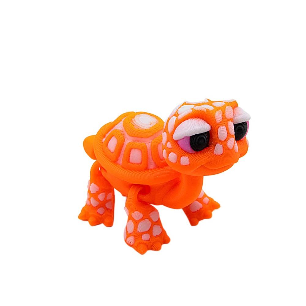 Plastic Simulated Animal Model Cartoon Desktop Decorations 3D Printed Turtle Model Holiday Gifts