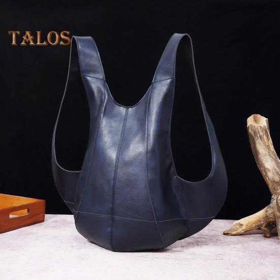 Рюкзак из искусственной кожи, водонепроницаемый, ретро, однотонный, с широкими плечевыми ремнями, в форме жилета, большой емкости, уменьшающий нагрузку, сумка для школы, работы, путешествий