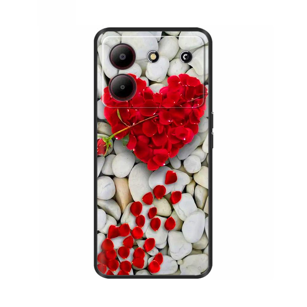 For ZTE Blade A54 Case Flower Cartoon Printed Back Cover For ZTE Blade A54 Case Coque Fundas For ZTE Blade A54 TPU Phone Cases
