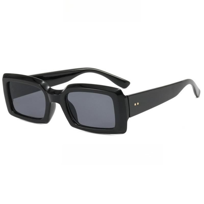 Square Small Frame Rice Nail Women's Sunglasses Jelly Color Ins Bright Color Suitable for Vacation Beach Glasses