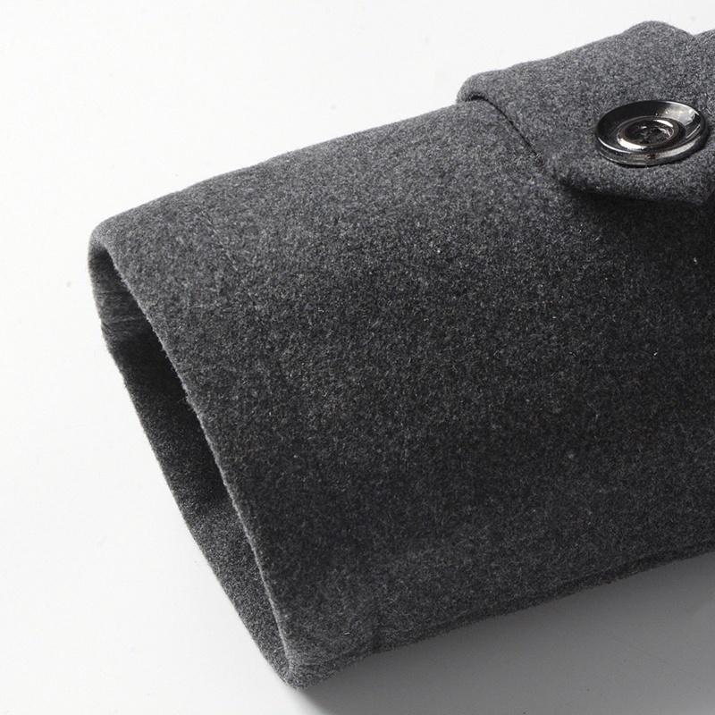 Мужская мода Теплые осенне-зимние куртки Тренч Herrenmantel Пальто для мужчин Двойной воротник Пальто Куртки Шерстяные куртки