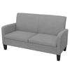 2-seater Sofa - Light Grey - Fabric - 135 X 65 X 76 Cm - Contemporary Design - Plush Comfort