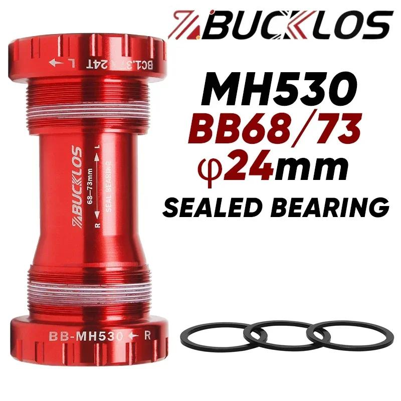 BUCKLOS Bicycle Bottom Bracket BB68/73 Sealed Bearing BB 24mm Ceramic Bearing Bike Bottom Bracket for MTB Road Bike Crank BB