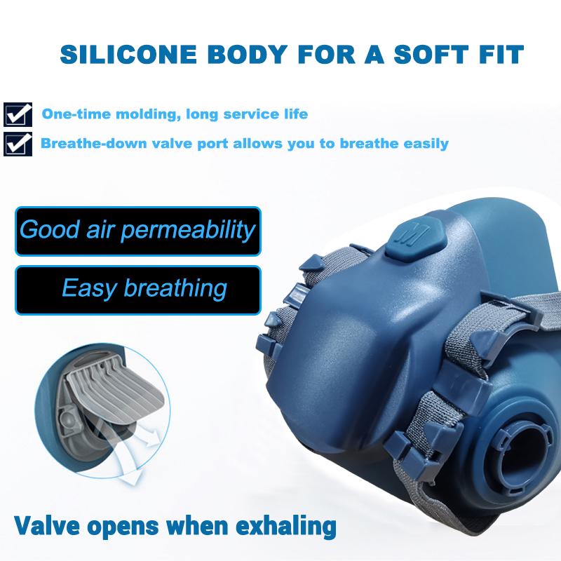 7503 Химический респиратор Защитная маска Промышленный баллончик с краской в ​​сочетании с фильтром 6000 против органического газа