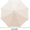 Replacement cover for parasol, 3 m, waterproof, anti-UV, replacement fabric, beige