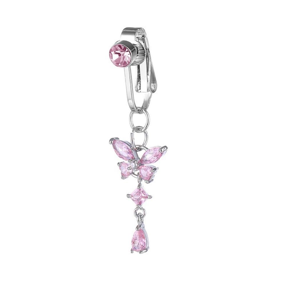 Zircon Clip on Belly Button Non Piercing Belly Button Rings Navel Rings  Fashion Accessory