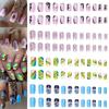 Французские типсы Press On Nails Миндальные короткие накладные ногти для женщин Разные размеры Мягкие гелевые накладные ногти Набор