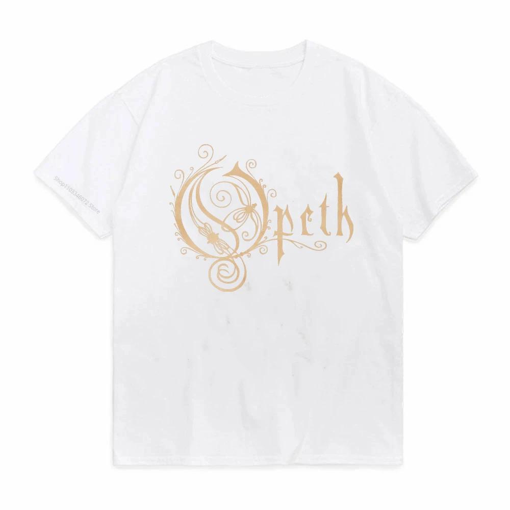 Vintage Progressive Death Metal Band Print TShirt For Unisex Unisex Fashion Opeth Band Short Sleeved Tees 100 Cotton Streetwear
