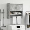 Wall Shelf Wall Mount Concrete Grey 80 x 36 x 80 cm Wood Based Material