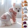 Dog Coat Color Blocking Soft Comfortable Thickened Two-legged Fleece Hoodie Winter Pet Dog Clothes