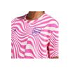 Adidas X Stella McCartney Striped Color Block Round Neck Short Sleeve T-Shirt Women Tops Pink IA1497