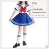 Children's Sailor JK Uniform Costume Set, Polyester, Short Sleeve, Role Playing