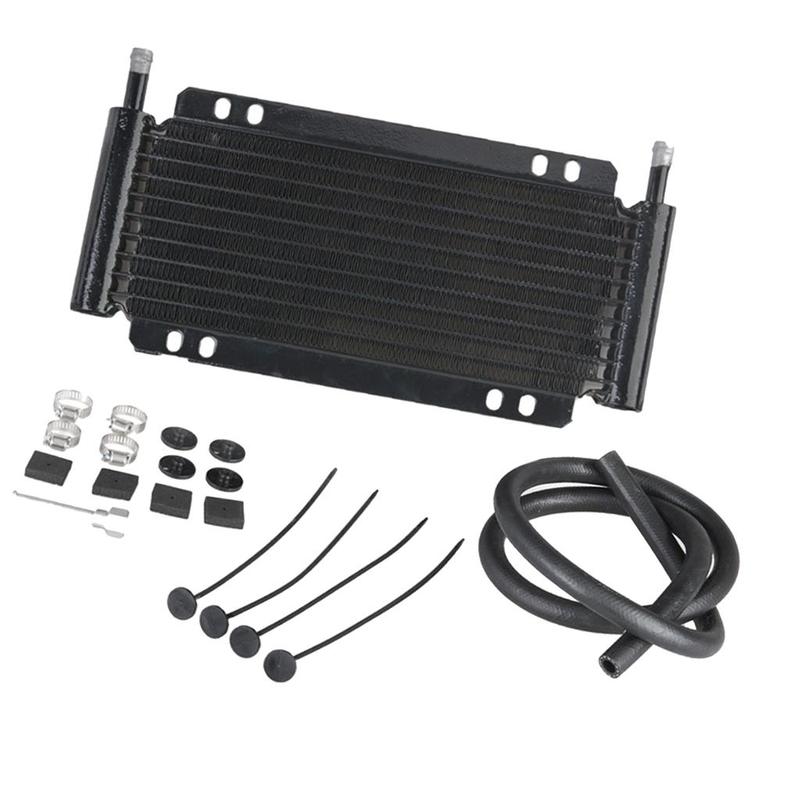 Heavy Duty Aluminum Oil Cooler Kit Universal Transmission Gearbox Cooler Set for Car Engine Overload and Racing