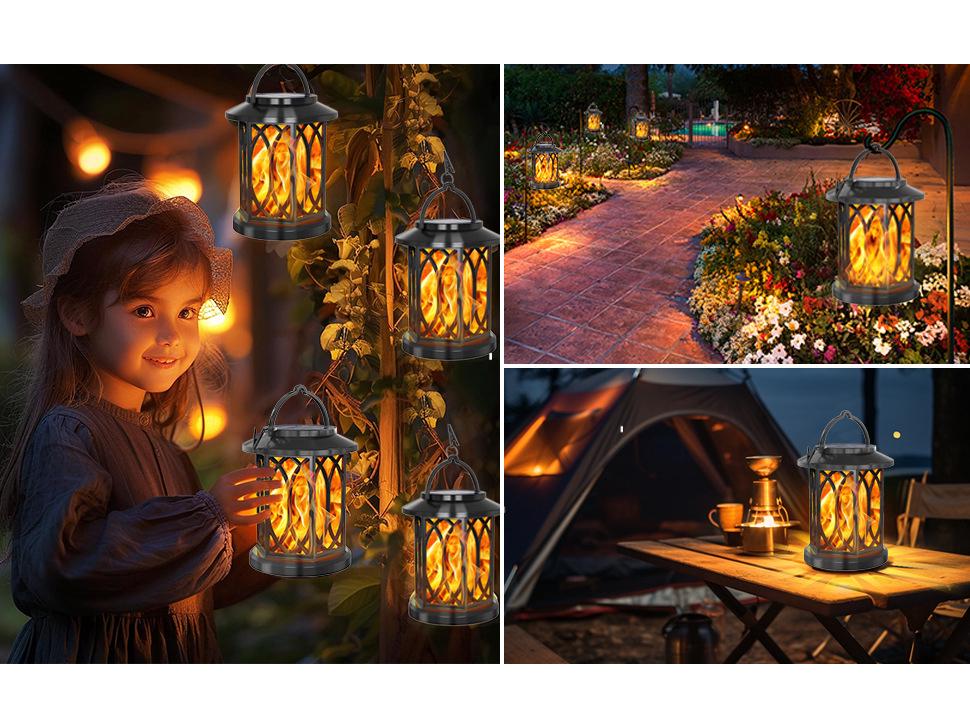 High-Power Solar Flame Lantern for Outdoors – Versatile Street, Courtyard, and Landscape Lighting