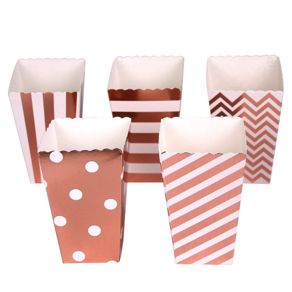 12шт блестящие 8 цветов коробки для попкорна товары для свадебной вечеринки