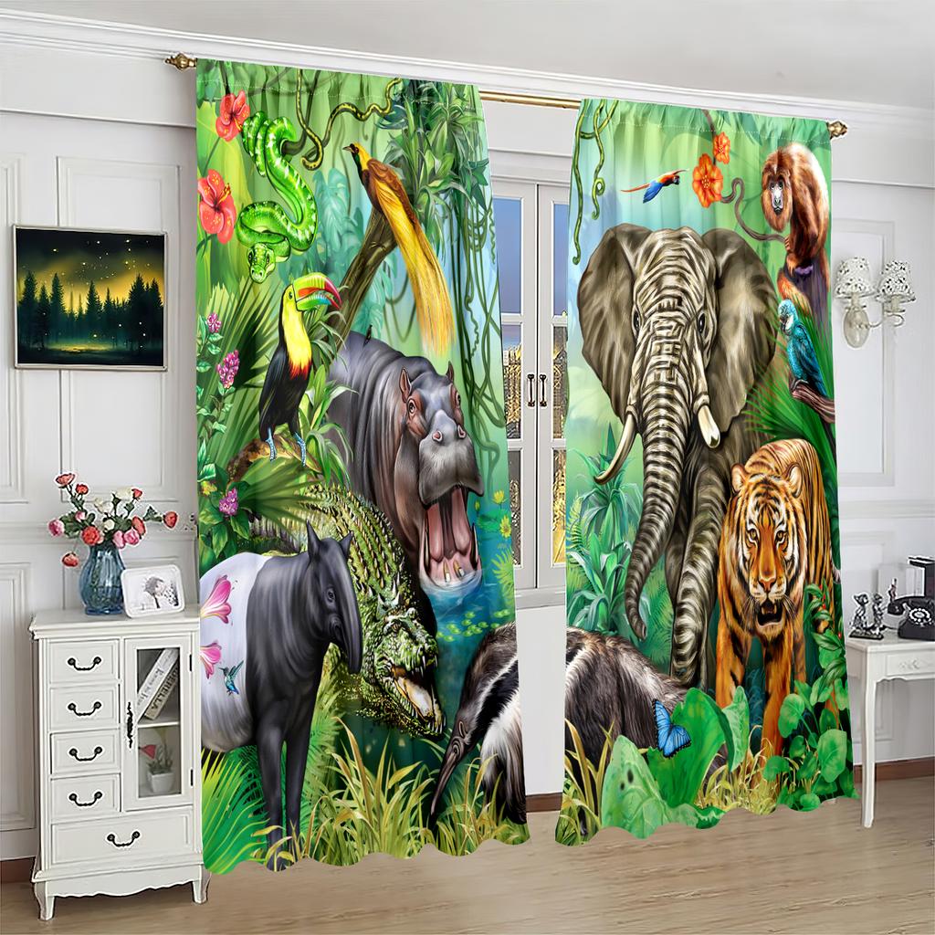 2 шт. - на заказ - напечатанная штора - материал полиэстер - для спальни гостиной кабинета занавеска, препятствующая приватности