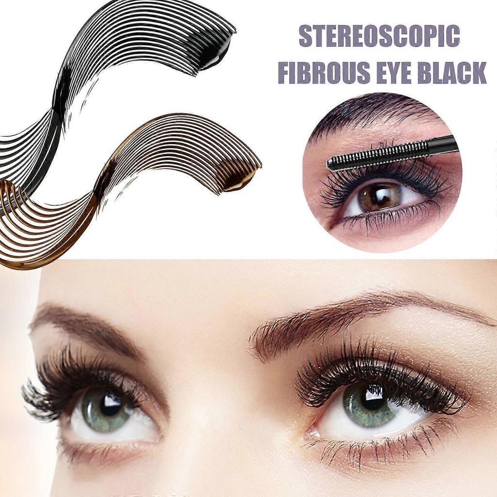 Curling Mascara, Slim & Dense Lash Lengthening Mascara with Brazilian Palm Wax, Deep Curl