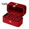 Travel Friendly Ring Holder Portable Box, Multi Slot Jewelry Case, Simple Style Small Box for Metal Snap Closure Organizer Rings And Earrings Case