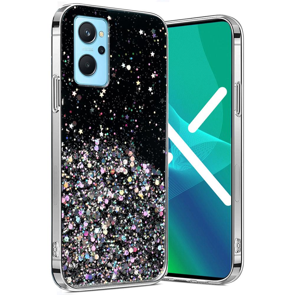 Case for Realme 9i / Oppo A96, Glittery, Black