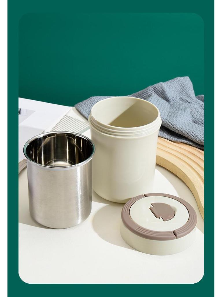 «Женская термокружка Mingrui 304 из нержавеющей стали с термоизоляцией — портативная герметичная кружка для завтрака и супа»