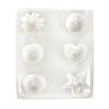 Mold: Petit Fours, 4 - 4,5cm Ø, 6 Designs, 1 Piece.