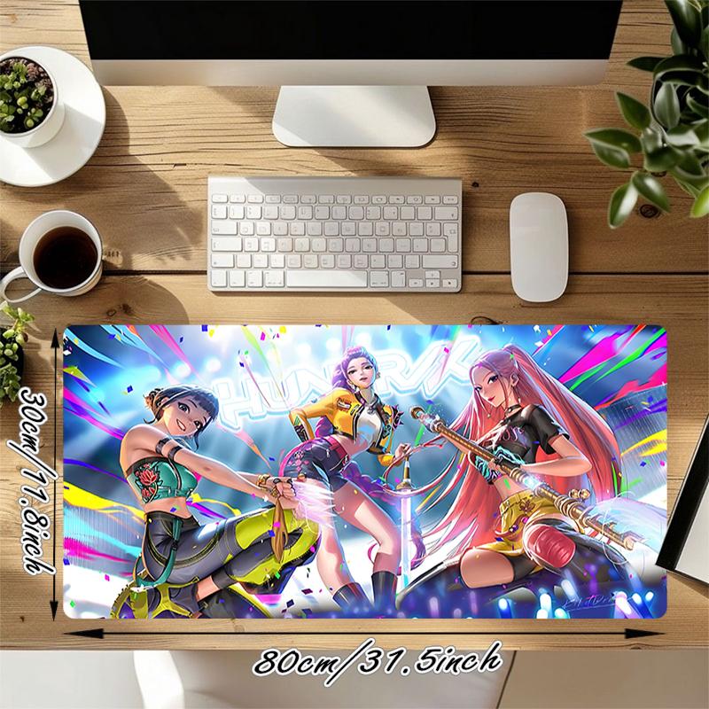1Pc Colorful Festival Celebration Gaming Mouse Pad Keyboard Desk Mat Non-slip Rubber Lock Edge Waterproof Computer Mousepad for Office Home Decor S123