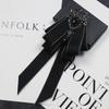 Rhinestone Black Rhinestone Ribbon Bowtie Ribbon Ribbon Bow Brooch  Business Formal Dress Shirt