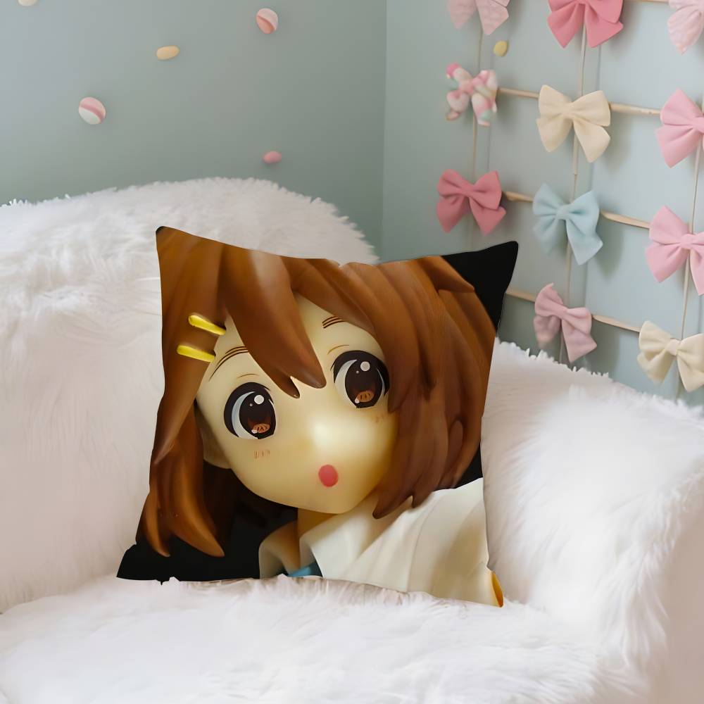 Милый Чехол Yyui Hirasawa Kawaii Из Плюшевой Ткани Мягкая Наволочка Двусторонний Печатный Чехол для Подушки Домашние Подарки
