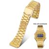 Ретро Маленький Квадратный Металлический Ремешок Для Часов CASIO A159w-n1 A158WA/168 LA670 AE-1200/W-218H/F84 Браслет Из Нержавеющей Стали 18мм
