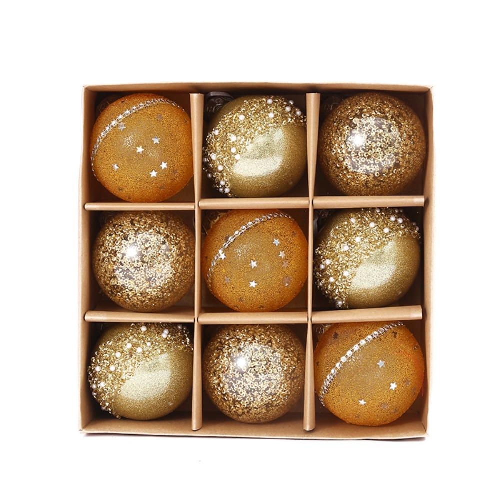 9 шт. 8 см Рождественские шары набор ПЭТ многоразовые рождественские подвесные шары изысканные небьющиеся елочные украшения детские подарки
